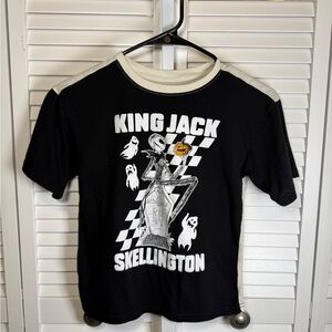 Disney Black and White King Jack Skellington Kids Tee